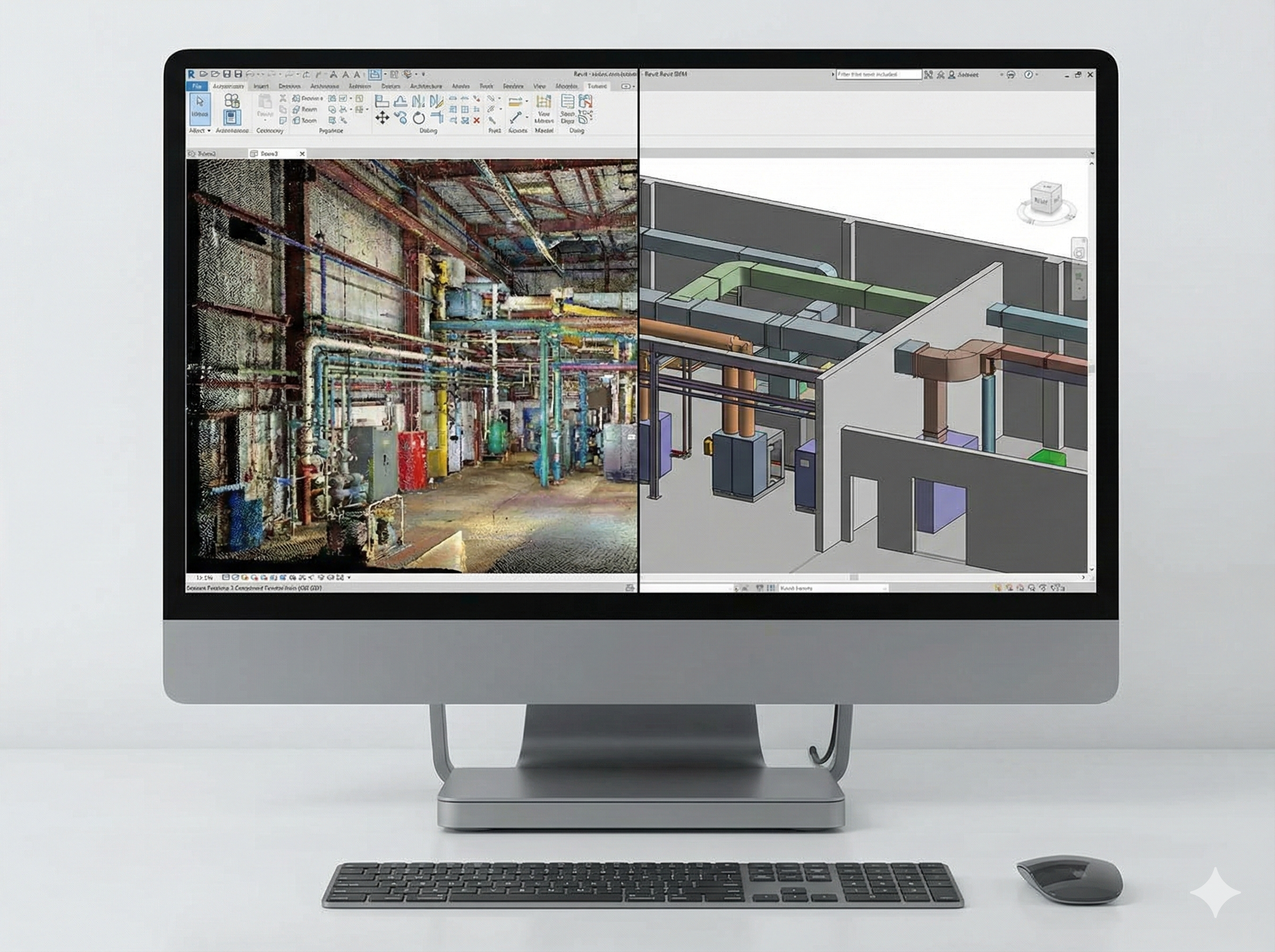 Point Cloud vs Revit Model